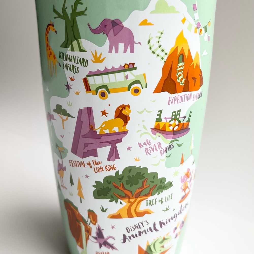 Disney Animal Kingdom Ceramic Starbucks Tumbler Travel Mug - Mint Green BNIB